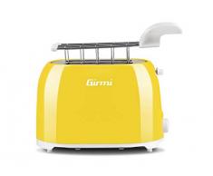 Girmi TP1005 Toaster, 1 Scheiben, Gelb, Kunststoff, Drehknöpfe, 750 W, 230 V