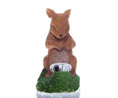 Boxer Gifts Rabbit Gartenfigur Kaninchen, Zombie-Motiv, solarbetrieben, leuchtet im Dunkeln, braun
