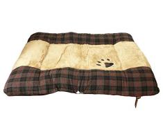 Cheeko molby Tartan Gepolstertes Kissen, 85 x 65 cm, grau