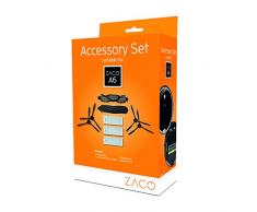 ZACO original Zubehör-Set passend für ZACO A6 Saugroboter, inkl. Seitenbürsten, Hauptbürsten und Filter