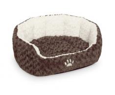 Nobby Komfort Bett oval NEIKU braun / weiß L x B x H: 55 x 50 x 21 cm