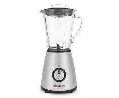 Gastroback 40897 Design Mixer Mini, leistungsstarker 500 Watt Motor, 2 Geschwindigkeitsstufen und Pulse-Funktion, Deckel mit integriertem Messbecher und Nachfüllöffnung, Edelstahl, Schwarz, Silber
