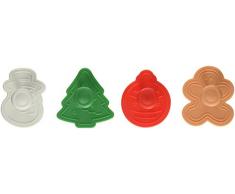 R & M International 470 Stempel für Gebäck, Kekse, Fondant Weihnachten Standard 2 (4-Piece Set) silber