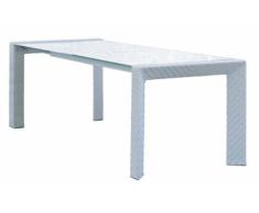 Wonderland Italy TAARK012 Arketipo 160 W Ausziehtisch, weiß Geflecht