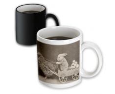 3dRose 37253_3 Mug Becher, keramik, schwarz/weiß