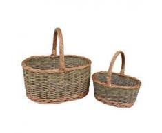 Childs Set of Two Land Oval Weidenkörbe