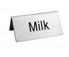 New Star Foodservice 27358 Edelstahl Tisch Zelt Schild,Milch, Zoll-by 1–1/2, 6 Stück