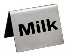 New Star Foodservice 27150 Edelstahl Tisch Zelt Schild, Milch, 2 von 2, Set 2