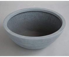 Pflanzkübel Blumenkübel Blumentopf Fiberglas Schale D46xH16cm grau.