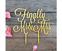 Hochzeit Tortenaufsatz Endlich Herr und Frau, Tortenaufsatz Hochzeit, MR & MRS, Endlich Tortenaufsatz, Jahrestag, Kuchen dekorieren, Arztausstattung, Gold Silber Schwarz Weiß Spiegel width 7 Silberfarben verspiegelt