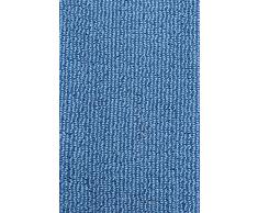 Teppichboden Schlingentextur Kurzflor Auslegware Bodenbelag blau 200 x 400 cm. Weitere Farben und Größen verfügbar