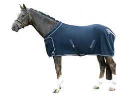 HKM Fleecedecke mit Kragen, dunkelblau, 115