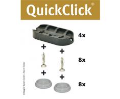 WAGNER QuickClick® Stuhlgleiter // 4er-Set zum Anschrauben, für Freischwinger // „HYPER“ - 52 x 25 mm - 15831700