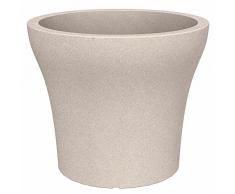 Scheurich No1 Stone, Pflanzgefäß aus Kunststoff, Sand, 30 cm Durchmesser, 24,3 cm hoch, 8 l Vol.