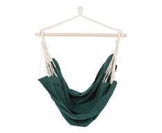 Ultranatura Hängesessel mit Querstrebe, Hängestuhl aus der Bali-Serie, bis 150 kg belastbar - XL Hängesitz für 2 Personen, für Garten, Terrasse und Haus, Stuhl zum Aufhängen, Grün