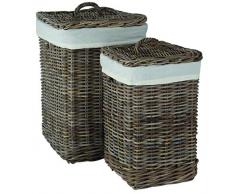 Pacific Lifestyle 44–613 Kubu quadratisch gefüttert Bettwäsche, grau