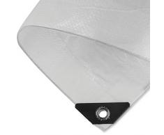 NOOR Abdeckplane Hobby 120g/m² Weiß I 8 x 10 m I Allzweckplane für Schutz vor Witterung I Ideal geeignet für den Garten I UV-stabilisiert, beidseitig beschichtet, wasserfest, abwaschbar & langhaltig