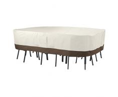 AmazonBasics Abdeckung für rechteckigen / ovalen Gartentisch mit Stühlen, Gr. XL