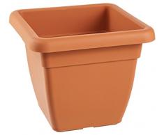 Dehner Pflanztopf Krea, ca. 45 x 45 x 40 cm, Kunststoff, terracotta