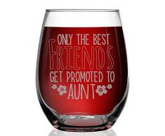 Shop4Ever Weinglas mit Lasergravur, ohne Stiel Beste Freunde