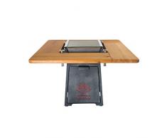 Funco Set Grill Sitzmodel Grilltisch Kohle, Antrazit, 130x130x77 cm