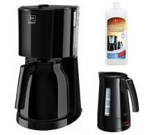 Melitta, Filterkaffeemaschine mit Thermkanne + Melitta 192618 Flüssigentkalker + Melitta Enjoy Wasserkocher Aqua