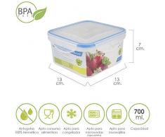 Oryx 5025010 Frischhaltedose aus Kunststoff, quadratisch Quadrate 700 ml. 13x13x7 (Alt.) cm durchsichtig