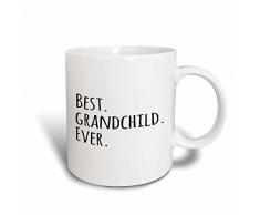 3dRose mug_151505_3 Best Grandchild Ever Becher, keramik, schwarz