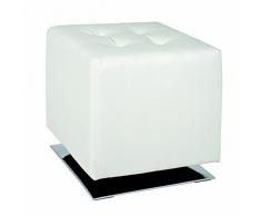 HAKU MÃ¶bel 30688 Hocker 40 x 40 x 42 cm, chrom / weiÃ