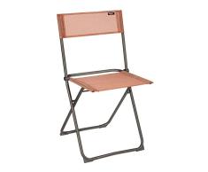 Lafuma kompakter Klappstuhl, Terrasse, Garten oder am Strand, Balcony Batyline, Terrakotta, LFM2600-8899