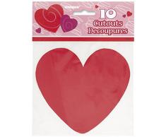 Unique 25412 Decoration Party-Deko, Papier, rot