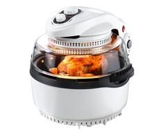 GOURMETmaxx Halogenofen 3 in 1, Heißluftofen, Grill und Fritteuse ohne Öl, Heißluftfritteuse mit Timerfunktion, inkl Frittierkorb und Drehspieß