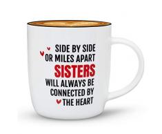 Triple Gifffted Beste Schwester Kaffeetasse, Tasse Geschenke für Schwestern Geburtstag, Becher Mit Spruch Geschenk, Weihnachten | Valentinstag Geschenkideen, Muttertag, 380 Ml V1