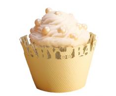 Papier Orchidee Cupcake-Förmchen in Sets von 12 Baby, Meadow Green grün