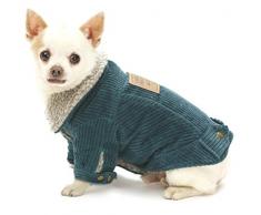 Croci Jacke Plüsch Denim für Hunde 40 cm