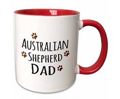 3dRose 153852_5 Mug Becher, keramik, rot/weiß