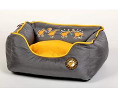 Kiwi Walker Schlafsofa aus Memory-Schaum, klein, 45 x 35 x 20 cm, Orange/Grau, S