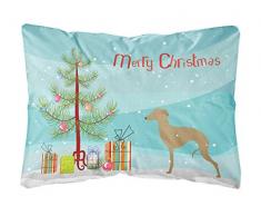 Carolines Treasures BB2932PW1216 Italienischer Windhund, Merry Christmas Tree Leinenstoff, dekoratives Kissen, 30,5 x 40,6 cm, Mehrfarbig
