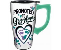 Spoontiques 12835 Thermobecher aus Keramik, Einheitsgröße, Weiß