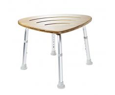 RIDDER Assistent A00502081 Badezimmer-Hocker, Dusch-Hocker, Bambus