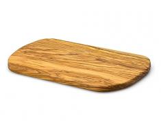 Continenta Olivenholz Schneidebrett in hochwertiger Edel Qualität, Gemüsebrett, universal Küchenbrett, 34 x 22 x 1,6 cm