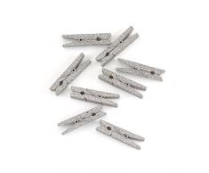 Hortense B. Hewitt 20924 Mini Wäscheklammern, silber