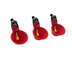 Automatische Huhn/Geflügel Trinker/Waterers mit Bewässerung Cups Schalen Rot Kunststoff Backyards Huhn Flock Ente Vogel Wasser Feeder livestocktool Small Rot