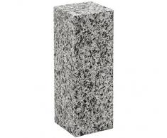 Dehner Dekosäule Serizzo, ca. 40 x 14 x 14 cm, Edelstahl, grau/marmoriert