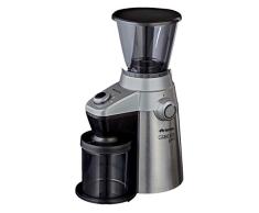 Ariete Grinder Pro Kaffeemühle Elektro Profi, 15 Stufen Mahlleistung, 150 W, 0.3 kg, Kunststoff, Silver/Schwarz