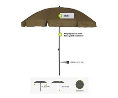 greemotion Sonnenschirm 3m mit UV-Schutz - Balkonschirm in Taupe-Grau - Gartenschirm knickbar - Terrassenschirm rund - Outdoor-Schirm für Balkon, Terrasse & Garten