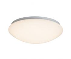 Brilliant Fakir LED Deckenleuchte Wandleuchte 30cm rund spritzwassergeschützt weiß 800 Lumen, LED integriert