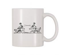 4 alle mal tjost Zeichnen Kaffee Tasse 11 Oz weiß