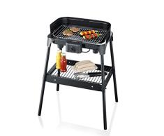 SEVERIN PG 2792 Barbecue-Grill (2.500 W, Standgrill, Grillfläche 41 x 26 cm) schwarz