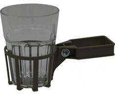 Angerer Getränkehalter für Hollywoodschaukel Vierkant champagner, inkl. Becher transparent, 982/0003